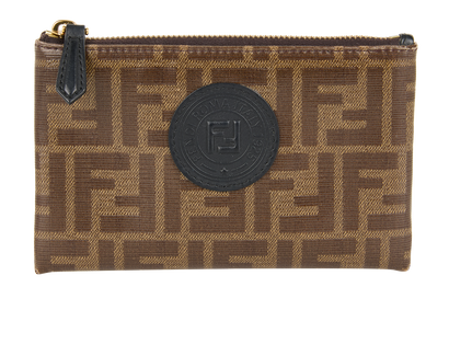 Fendi Small Zipped Pouch, &pound;190, Handbags, Brown, Canvas, Front view